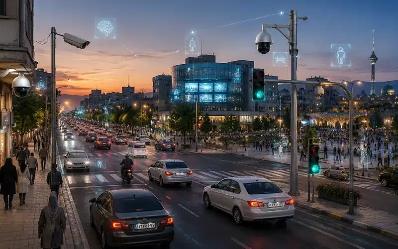 دوربینهای نظارت شهری Hikvision Axis Communications Basler هوش مصنوعی (AI) امنیت سایبری تأمینکننده و مجری کیفیت تصویر Machine Vision پروژههای شهری