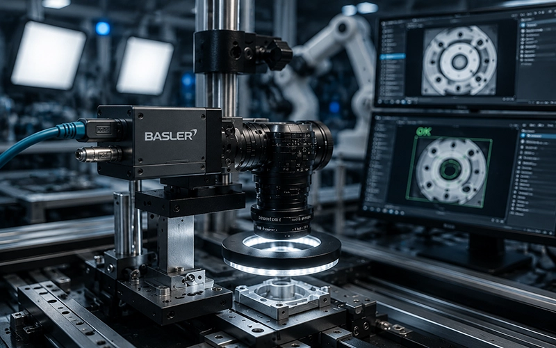 Basler دوربین صنعتی بینایی ماشین (Machine Vision) آزمایشگاه بینایی ماشین pylon Camera Software Suite Basler ace 2 Basler boost Basler dart Basler racer GigE Vision Grab Engine Low Latency Multi-Camera Synchronization Precision Time Protocol (PTP) Sequencer Pixel Beyond Compression Beyond پردازش تصویر (Image Processing) یادگیری عمیق (Deep Learning) کنترل کیفیت صنعتی