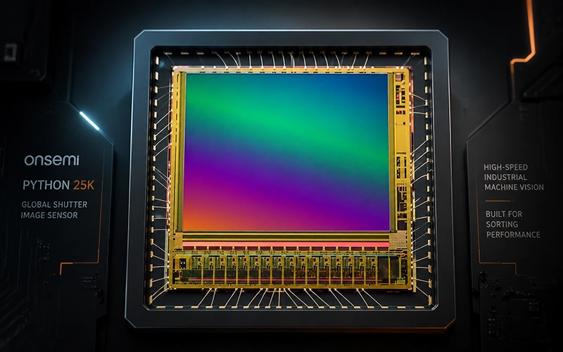 سنسورهای PYTHON سیستمهای سورتینگ CMOS Global Shutter فریمریت بالا بینایی ماشین صنعتی خطوط پردازش نوری High-Speed Sorting onsemi Line Scan Mode تصویربرداری صنعتی