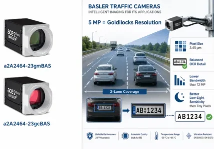 چرا دوربین Basler a2A2464 برای تشخیص پلاک مناسب است، بررسی دوربین Basler a2A2464-23gmBAS برای سیستم LPR، تفاوت Basler a2A2464-23gmBAS و a2A2464-23gcBAS، بهترین دوربین صنعتی Basler برای پلاک‌خوانی ترافیکی، کاربرد Global Shutter در تشخیص پلاک خودروهای پرسرعت، مزایای سنسور OmniVision OG05C در سیستم‌های ترافیکی، اهمیت HDR در دوربین‌های تشخیص پلاک خودرو، دوربین NIR-enhanced برای پلاک‌خوانی در شب، دوربین ۵ مگاپیکسلی GigE برای سیستم‌های ITS، مزایای PoE در نصب دوربین‌های ترافیکی Basler، تنظیم نور مادون قرمز ۸۵۰ نانومتر برای LPR، تشخیص پلاک خودرو در نور بالا و کنتراست شدید، جلوگیری از اعوجاج پلاک با دوربین Global Shutter، انتخاب لنز مناسب برای دوربین Basler a2A2464، مقایسه دوربین صنعتی Basler با دوربین CCTV برای LPR، طراحی سیستم پلاک‌خوان با Basler و NVIDIA DeepStream، اتصال دوربین Basler به ROS و Docker برای پردازش تصویر، کاهش خطای OCR پلاک با دوربین HDR و NIR، معماری سیستم LPR شبانه‌روزی با دوربین Basler ace 2، راهنمای انتخاب دوربین برای پروژه‌های حمل‌ونقل هوشمند ITS