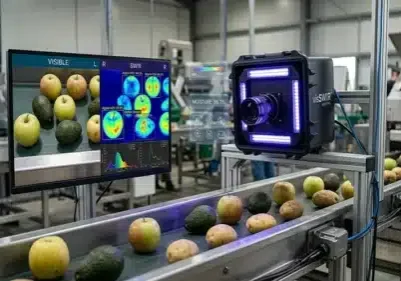 SWIR Vision Basler visSWIR Cameras CQD SWIR Sensors Hyperspectral Imaging Agriculture تشخیص کبودی زیرسطحی میوه بازرسی غیرمخرب محصولات کشاورزی Machine Vision در کشاورزی تشخیص مواد خارجی در خط فرآوری UAV SWIR Imaging کنترل کیفیت هوشمند محصولات غذایی دوربین SWIR صنعتی • دوربین Basler برای کشاورزی • سیستم بینایی ماشین کشاورزی • کنترل کیفیت محصولات کشاورزی با تصویر‌برداری • تشخیص خرابی و آفت محصولات با دوربین • سورتینگ میوه با بینایی ماشین • فناوری مادون‌قرمز کوتاه‌موج در کشاورزی • دوربین دید در طیف IR برای غذا و کشاورزی • بازرسی غیرمخرب محصولات غذایی • تصویربرداری حرفه‌ای برای خطوط فرآوری مواد غذایی